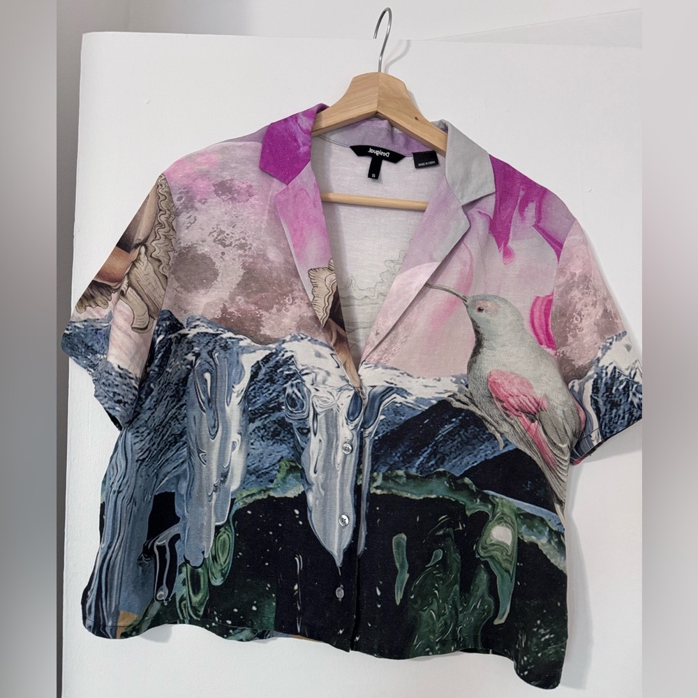 Desigual Lavender and Gray Blouse